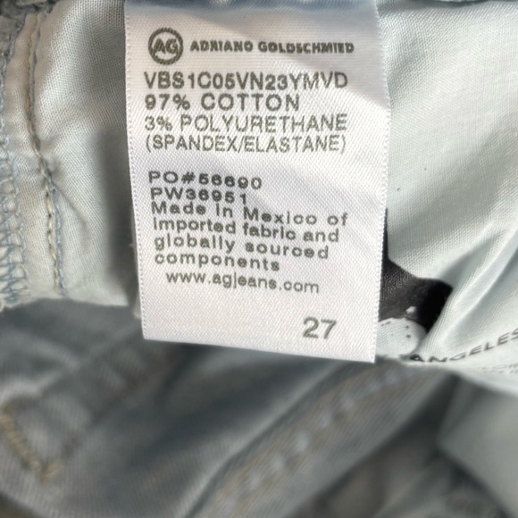 AG Adriano Goldschmied Kinsley High Rise Pop Crop Jeans Aged Denim 23 Years - Picture 16 of 16